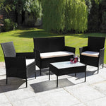 Unbranded 4 Piece Rattan Outdoor Furniture Garden Sofa Set - Garden Sofa Sets