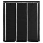 vidaXL Wardrobe with Compartments and Rods Black 150x45x175 cm Fabric by vidaXL