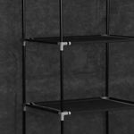 vidaXL Wardrobe with Compartments and Rods Black 150x45x175 cm Fabric by vidaXL