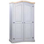 vidaXL vidaXL Wardrobe Mexican Pine Corona Range 2 Doors Grey - Wardrobe