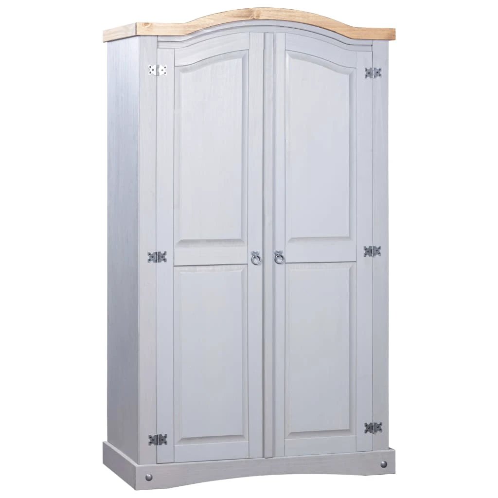 vidaXL vidaXL Wardrobe Mexican Pine Corona Range 2 Doors Grey - Wardrobe