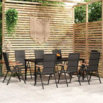 vidaXL 5 Piece Garden Dining Set Black and Brown Poly Rattan by vidaXL