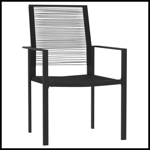 vidaXL 3 Piece Garden Dining Set 80x80x74 cm with Powder-Coated Steel Frame and Water-Resistant PVC Rattan Chairs for Outdoor Use by vidaXL