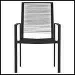 vidaXL 3 Piece Garden Dining Set 80x80x74 cm with Powder-Coated Steel Frame and Water-Resistant PVC Rattan Chairs for Outdoor Use by vidaXL