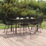 vidaXL 3 Piece Garden Dining Set with Weather Resistant PE Rattan for Outdoor Dining Enthusiasts by vidaXL