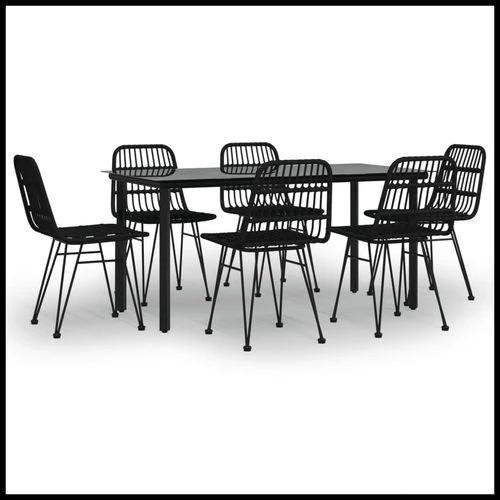 vidaXL vidaXL 3 Piece Garden Dining Set with Weather Resistant PE Rattan for Outdoor Dining Enthusiasts - Garden Set