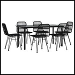 vidaXL vidaXL 3 Piece Garden Dining Set with Weather Resistant PE Rattan for Outdoor Dining Enthusiasts - Garden Set