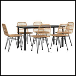 vidaXL vidaXL 3 Piece Garden Dining Set with Weather Resistant PE Rattan for Outdoor Dining Enthusiasts - Garden Set