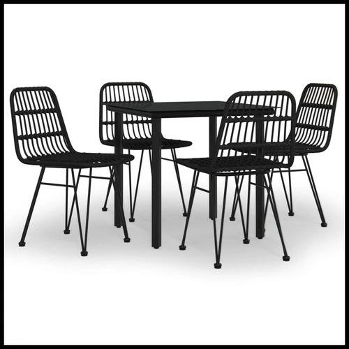 vidaXL vidaXL 3 Piece Garden Dining Set with Weather Resistant PE Rattan for Outdoor Dining Enthusiasts - Garden Set