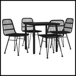 vidaXL vidaXL 3 Piece Garden Dining Set with Weather Resistant PE Rattan for Outdoor Dining Enthusiasts - Garden Set