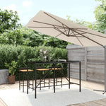 vidaXL vidaXL Outdoor Bar Table Brown 70x70x110 cm Poly Rattan - Garden Table