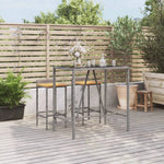vidaXL vidaXL Outdoor Bar Table Brown 70x70x110 cm Poly Rattan - Garden Table