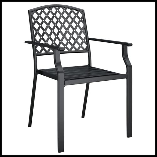 Stylish vidaXL 3 Piece Garden Dining Set with Anthracite Steel Construction, perfect for outdoor entertaining and durability.