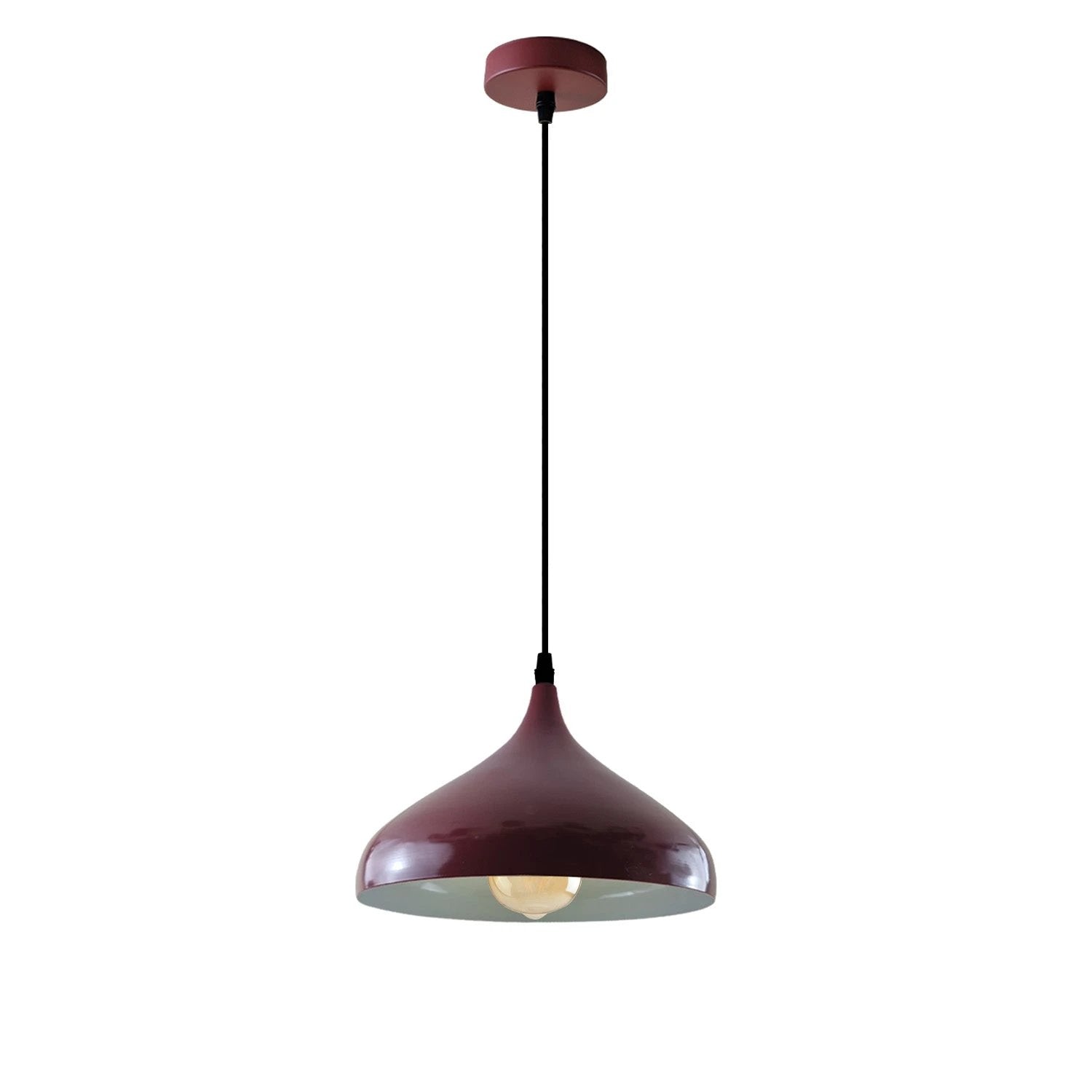 Modern Mosque Pendant Light Medium Burgundy Warm Glow Indoor Living Room E27 Ceiling Lamp by Un-branded