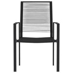 vidaXL 3 Piece Garden Dining Set 80x80x74 cm with Powder-Coated Steel Frame and Water-Resistant PVC Rattan Chairs for Outdoor Use by vidaXL