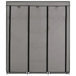 vidaXL Wardrobe with Compartments and Rods Black 150x45x175 cm Fabric by vidaXL