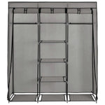 vidaXL Wardrobe with Compartments and Rods Black 150x45x175 cm Fabric by vidaXL
