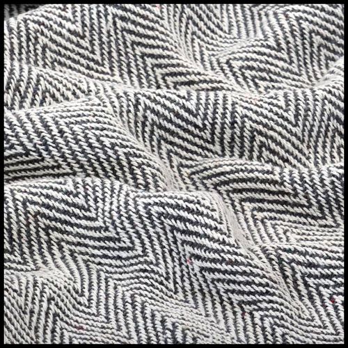 Soft and stylish, the vidaXL Throw Cotton Herringbone 125x150 cm Grey adds a cozy touch to any space.