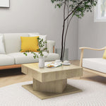 VidaXL Coffee Table 57x57x30 Cm Smoked Oak Engineered Wood With Moisture Resistant Finish Living Room Decor by vidaXL