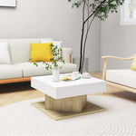 VidaXL Coffee Table 57x57x30 Cm Smoked Oak Engineered Wood With Moisture Resistant Finish Living Room Decor by vidaXL