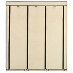 vidaXL vidaXL Wardrobe with Compartments and Rods Black 150x45x175 cm Fabric - Wardrobe