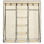 vidaXL vidaXL Wardrobe with Compartments and Rods Black 150x45x175 cm Fabric - Wardrobe