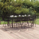 vidaXL 3 Piece Garden Dining Set with Weather Resistant PE Rattan for Outdoor Dining Enthusiasts by vidaXL