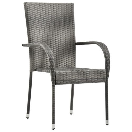 Stylish weather-resistant rattan chair from the vidaXL 5 Piece Garden Dining Set for outdoor entertaining.