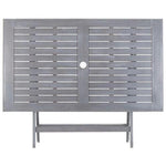 vidaXL vidaXL 5 Piece Garden Dining Set Solid Acacia Wood Grey - Garden Set