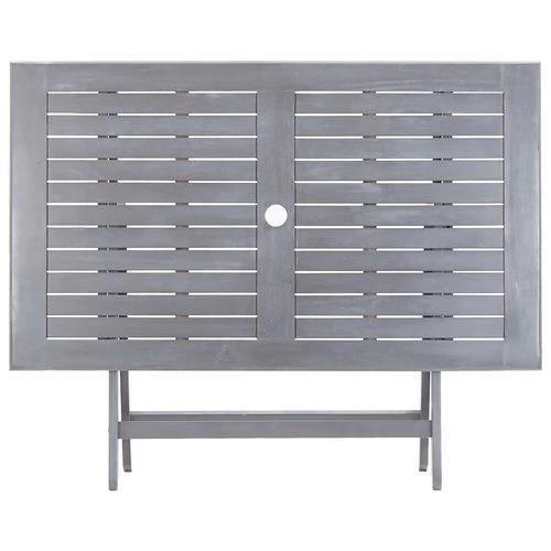 vidaXL vidaXL 5 Piece Garden Dining Set Solid Acacia Wood Grey - Garden Set