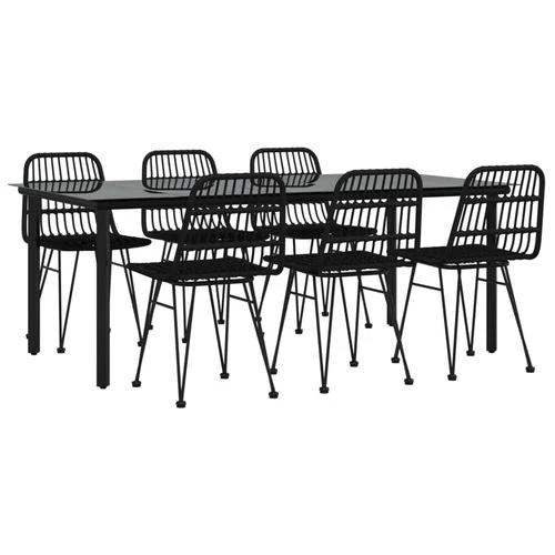 vidaXL vidaXL 3 Piece Garden Dining Set with Weather Resistant PE Rattan for Outdoor Dining Enthusiasts - Garden Set