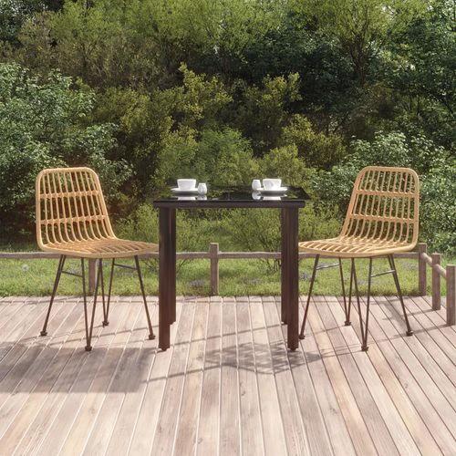 vidaXL vidaXL 3 Piece Garden Dining Set with Weather Resistant PE Rattan for Outdoor Dining Enthusiasts - Garden Set
