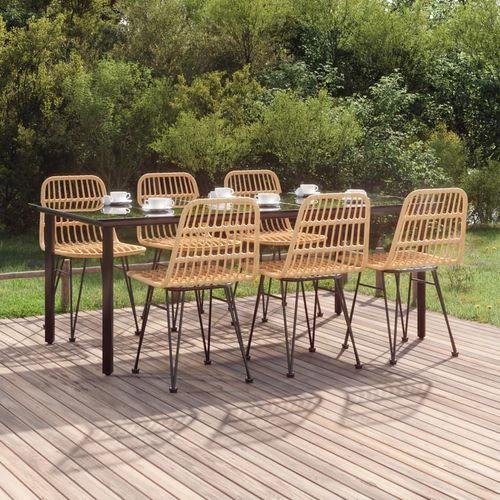 vidaXL vidaXL 3 Piece Garden Dining Set with Weather Resistant PE Rattan for Outdoor Dining Enthusiasts - Garden Set