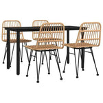 vidaXL 3 Piece Garden Dining Set with Weather Resistant PE Rattan for Outdoor Dining Enthusiasts by vidaXL