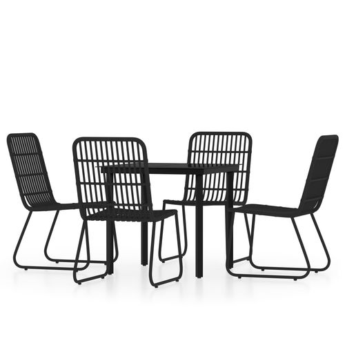 Stylish vidaXL 3 Piece Garden Dining Set Oak with Sturdy Steel Frame and Easy Clean Glass Top for Outdoor Entertaining.