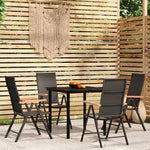 vidaXL vidaXL 5 Piece Garden Dining Set Black and Brown Poly Rattan - Garden Set