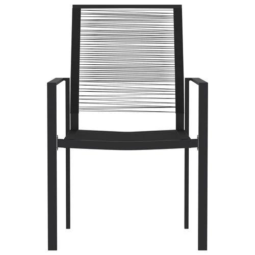 vidaXL 3 Piece Garden Dining Set 80x80x74 cm with Powder-Coated Steel Frame and Water-Resistant PVC Rattan Chairs for Outdoor Use by vidaXL