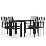 vidaXL 3 Piece Garden Dining Set 80x80x74 cm with Powder-Coated Steel Frame and Water-Resistant PVC Rattan Chairs for Outdoor Use by vidaXL