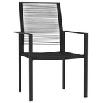 vidaXL 3 Piece Garden Dining Set 80x80x74 cm with Powder-Coated Steel Frame and Water-Resistant PVC Rattan Chairs for Outdoor Use by vidaXL
