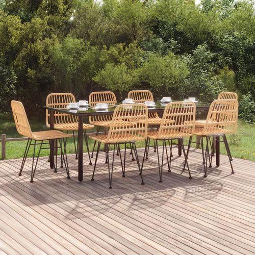 vidaXL 3 Piece Garden Dining Set with Weather Resistant PE Rattan for Outdoor Dining Enthusiasts by vidaXL