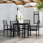 vidaXL vidaXL 3 Piece Garden Dining Set 80x80x74 cm with Powder-Coated Steel Frame and Water-Resistant PVC Rattan Chairs for Outdoor Use - Garden Set