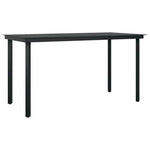 vidaXL 5 Piece Garden Dining Set Black and Brown Poly Rattan by vidaXL