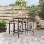 vidaXL vidaXL Outdoor Bar Table Brown 70x70x110 cm Poly Rattan - Garden Table