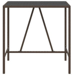vidaXL Outdoor Bar Table Brown 70x70x110 cm Poly Rattan by vidaXL