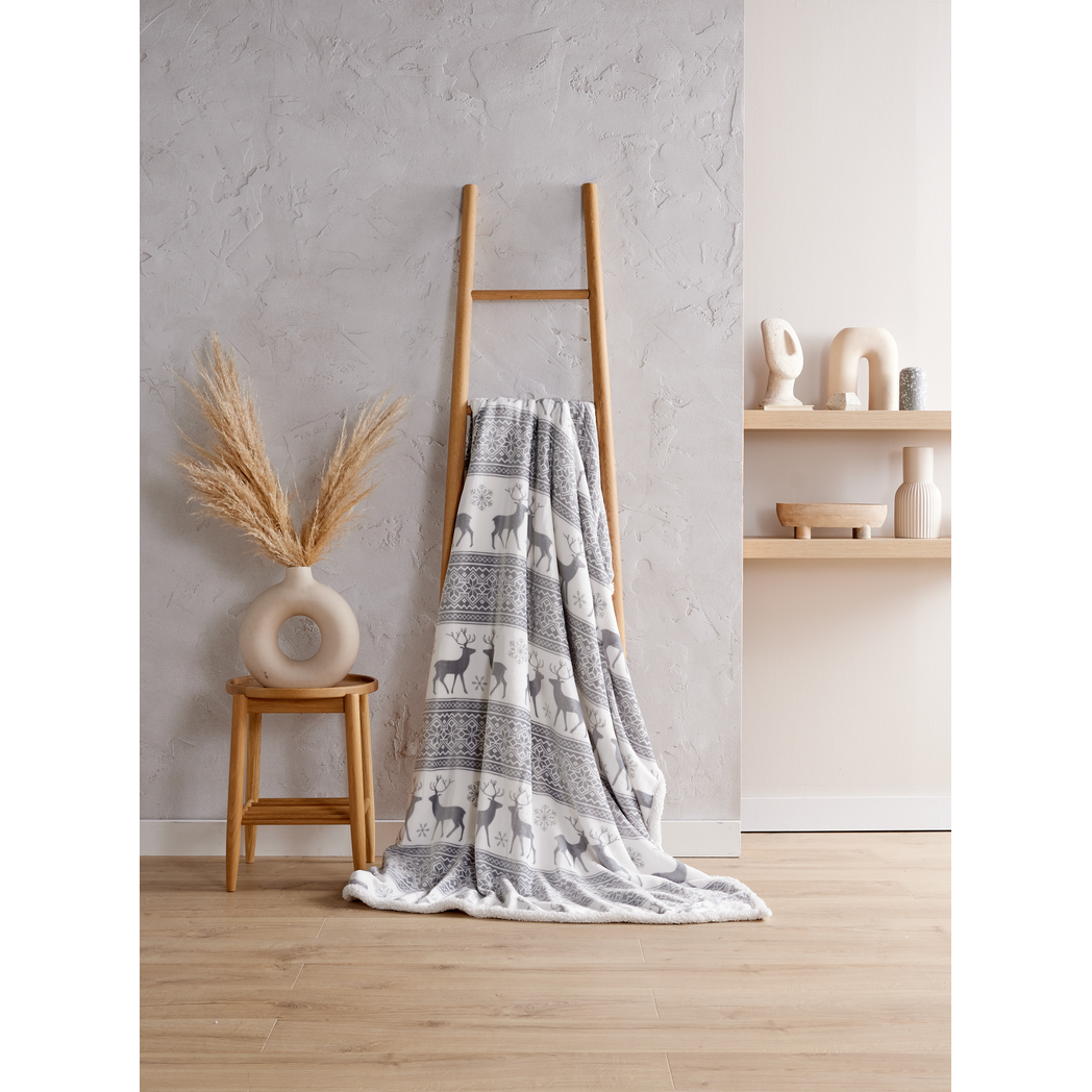 Bellissimo Home Nordic Sherpa Fleece Throw - Throws