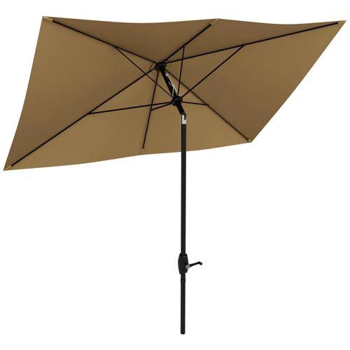 Outsunny Rectangular Market Umbrella 2 x 3 Meter with Crank Handle for Outdoor Patio Use by Outsunny