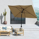 Outsunny Outsunny Rectangular Market Umbrella 2 x 3 Meter with Crank Handle for Outdoor Patio Use - Parasol