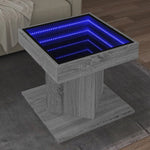 vidaXL vidaXL Coffee Table 50x50x45 cm With LED Infinity Mirror For Modern Living Rooms - Coffee Table