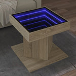 vidaXL vidaXL Coffee Table 50x50x45 cm With LED Infinity Mirror For Modern Living Rooms - Coffee Table