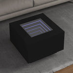 vidaXL Coffee Table 60x60x40 cm LED Infinity Mirror For Modern Living Rooms And Interiors by vidaXL